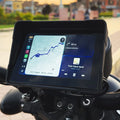 Pantalla digital 5″ CarPlay y Android para moto con 2 cámaras en Full HD